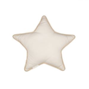Cotton & Sweets Mini Boho polštář hvězda s bublinkami vanilka 38 cm