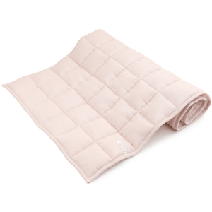Cotton & Sweets Lněná prošívaná deka pudrově růžová 60x120cm
