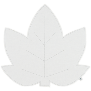 Cotton & Sweets Lněné prostírání javorový list bílá se stříbrem 37x37cm
