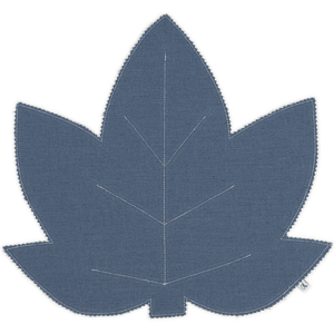 Cotton & Sweets Lněné prostírání javorový list džínová se stříbrem 37x37cm
