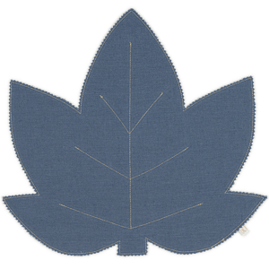 Cotton & Sweets Lněné prostírání javorový list džínová se zlatem 37x37cm