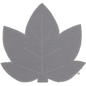 Cotton & Sweets Lněné prostírání javorový list tmavě šedá se stříbrem 37x37cm