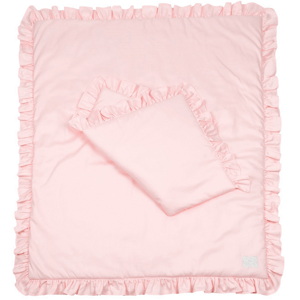 Cotton & Sweets Sada do postýlek s volánem sytě růžová 80x100cm