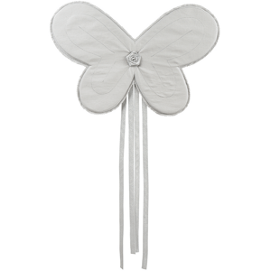 Cotton & Sweets Lněná pohádková křídla světle šedá se stříbrem 51x35cm