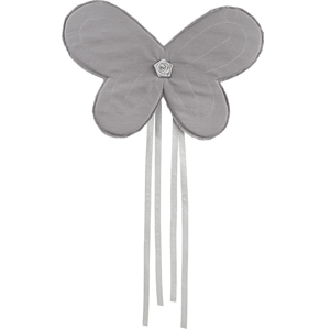 Cotton & Sweets Lněná pohádková křídla tmavě šedá se stříbrem 51x35cm