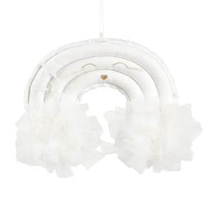 Cotton & Sweets Závěsná dekorace duha bílá 35x27x12cm