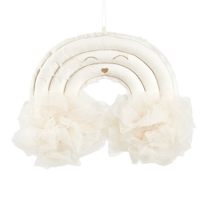Cotton & Sweets Závěsná dekorace duha vanilka 35x27x12cm