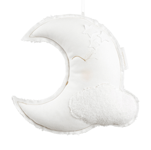 Cotton & Sweets Závěsná dekorace měsíc bílá 31x31x10cm