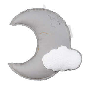 Cotton & Sweets Závěsná dekorace měsíc světle šedá 31x31x10cm