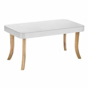 Somebunny Dětský obdélníkový stůl dřevěné nožičky - Bílá, 37 cm