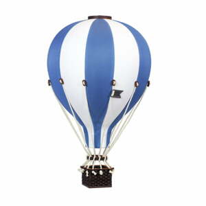 Super balloon Dekorační horkovzdušný balón – modrá/bílá - L-50cm x 30cm