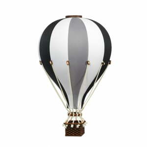 Super balloon Dekorační horkovzdušný balón – černá/šedá - S-28cm x 16cm