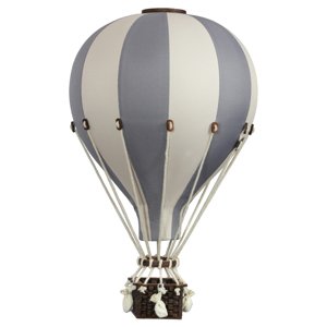Super balloon Dekorační horkovzdušný balón – šedá/béžová - S-28cm x 16cm
