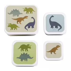 a Little Lovely Company Sada 4 krabiček na oběd a svačinku dinosaurus