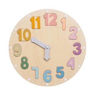 JaBaDaBaDoo Dřevěné puzzle hodiny