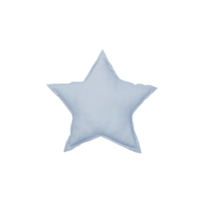 Cotton & Sweets Mini lněný polštář hvězda světle modrý 38 cm
