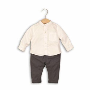 Kojenecký set, košile a kalhoty, Minoti, GREY 3, kluk - 80/86