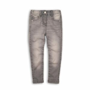 Kalhoty dívčí džínové s elastenem, Minoti, SUPER 4, šedá - 68/80 | 6-12m