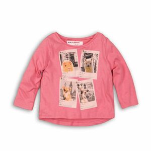 Tričko dívčí s dlouhým rukávem, Minoti, GTP 2, růžová - 68/80 | 6-12m