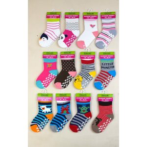 ponožky kojenecké protiskluzové, Pidilidi, PD0120, mix - 80/86 | 12-18m