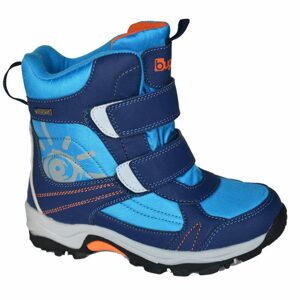 boty zimní 2 pásky, nepromokavá membrána, Bugga, B00128-04, modrá - 25