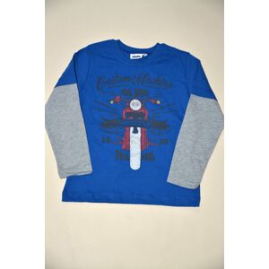 tričko chlapecké s dlouhým rukávem, Wendee, ozfb101634-2, modrá - 152