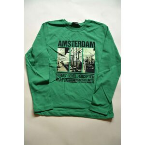 tričko chlapecké s dlouhým rukávem, Wendee, ozfb101643-1, zelená - 116 | 6let