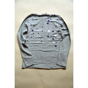 tričko dívčí s dlouhým rukávem, Wendee, ozfb102499-1, šedá - 104 | 4roky