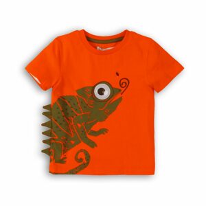 Tričko chlapecké s krátkým rukávem, Minoti, Lizard 1, oranžová - 74/80 | 9-12m
