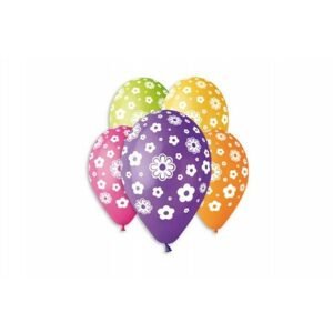 Balónek nafukovací - sada 5ks KVĚTINY, Smart Balloons, W000008