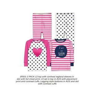 Pyžamo dívčí 2pack, Minoti, 2PJ 03, růžová - 80/86 | 12-18m