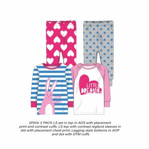 Pyžamo dívčí 2pack, Minoti, 2PJ 04, růžová - 74/80 | 9-12m