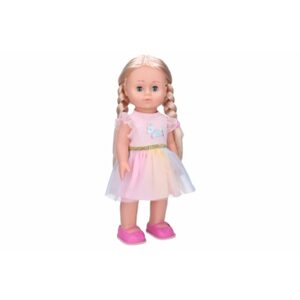 Eliška chodící panenka 41 cm, růžové šaty, Wiky, W008876
