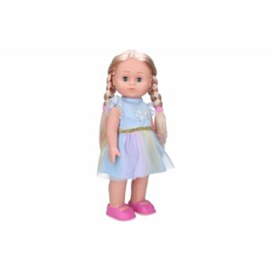 Eliška chodící panenka 41 cm, modré šaty, Wiky, W009318