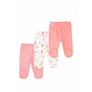 Kalhoty kojenecké 3pack, Minoti, Robbin 14, růžová - 56/62 | 0-3m