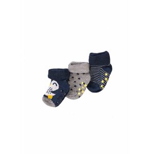 Ponožky chlapecké s protiskluzem 3pack, Minoti, NBB SOCK 32, kluk - 50/68 | 0-6m