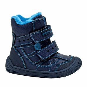 chlapecké zimní boty Barefoot TOREN, protetika, modrá - 32