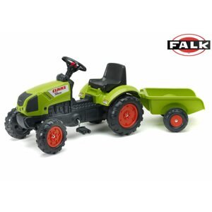 Šlapací traktor Claas Arion s vlečkou, Falk, W011258
