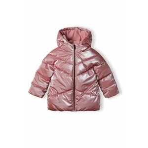 Kabát dívčí prošívaný Puffa s chlupatou podšívkou, Minoti, 16coat 21, růžová - 98/104 | 3/4let