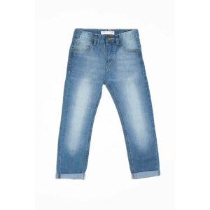Kalhoty džínové dívčí s elastenem, Minoti, bloom 6, modrá - 80/86 | 12-18m